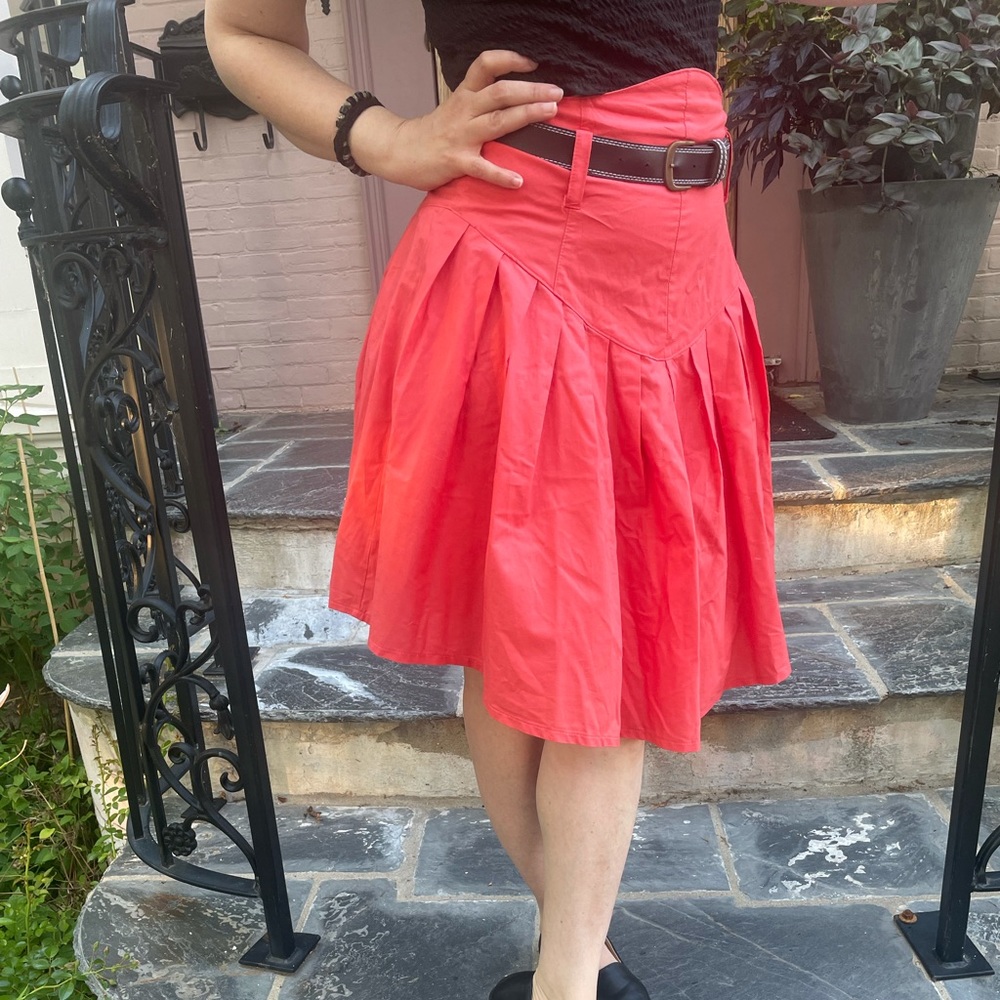 Retro 60s inspired cute pale burnt orange skirt 2/$25
